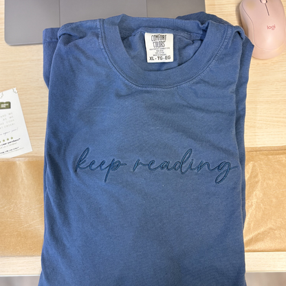 'Keep Reading' Embroidered Design - Multiple Options (Kate Stewart's LICENSED Ravenhood® Collection)