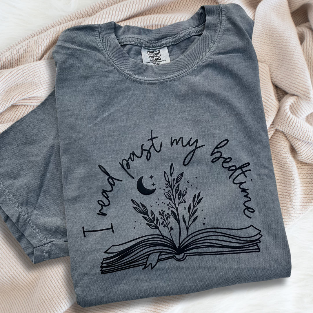 'I Read Past My Bedtime' Tee (3D Puff Vinyl)