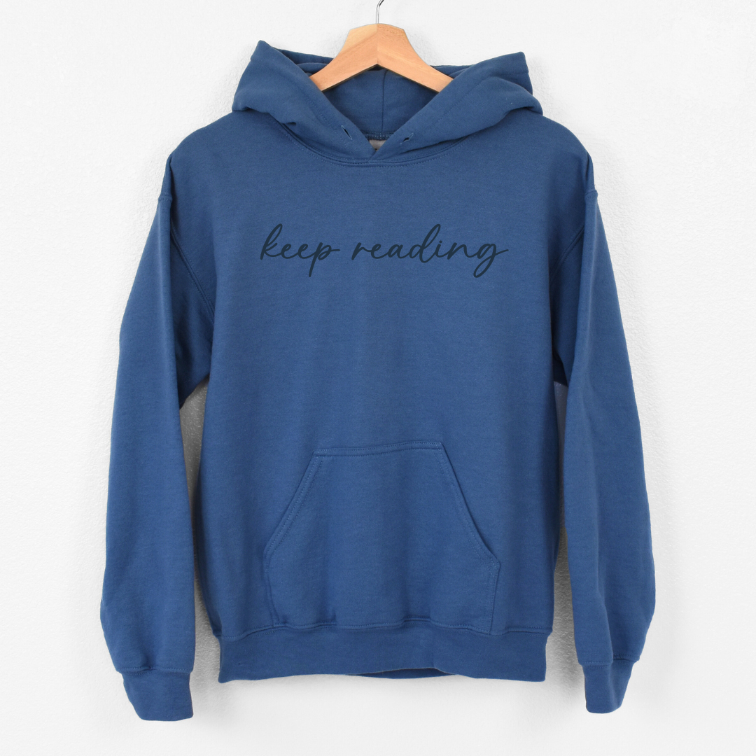 'Keep Reading' Embroidered Hoodie (Kate Stewart's LICENSED Ravenhood® Collection)