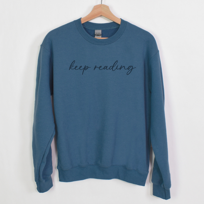 'Keep Reading' Embroidered Sweatshirt (Kate Stewart's LICENSED Ravenhood® Collection)