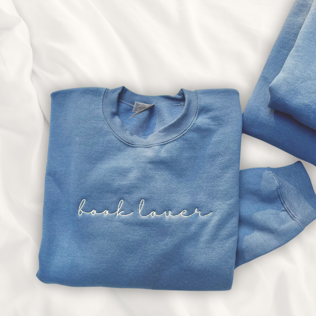 'Book Lover' Sweatshirt (Embroidered)