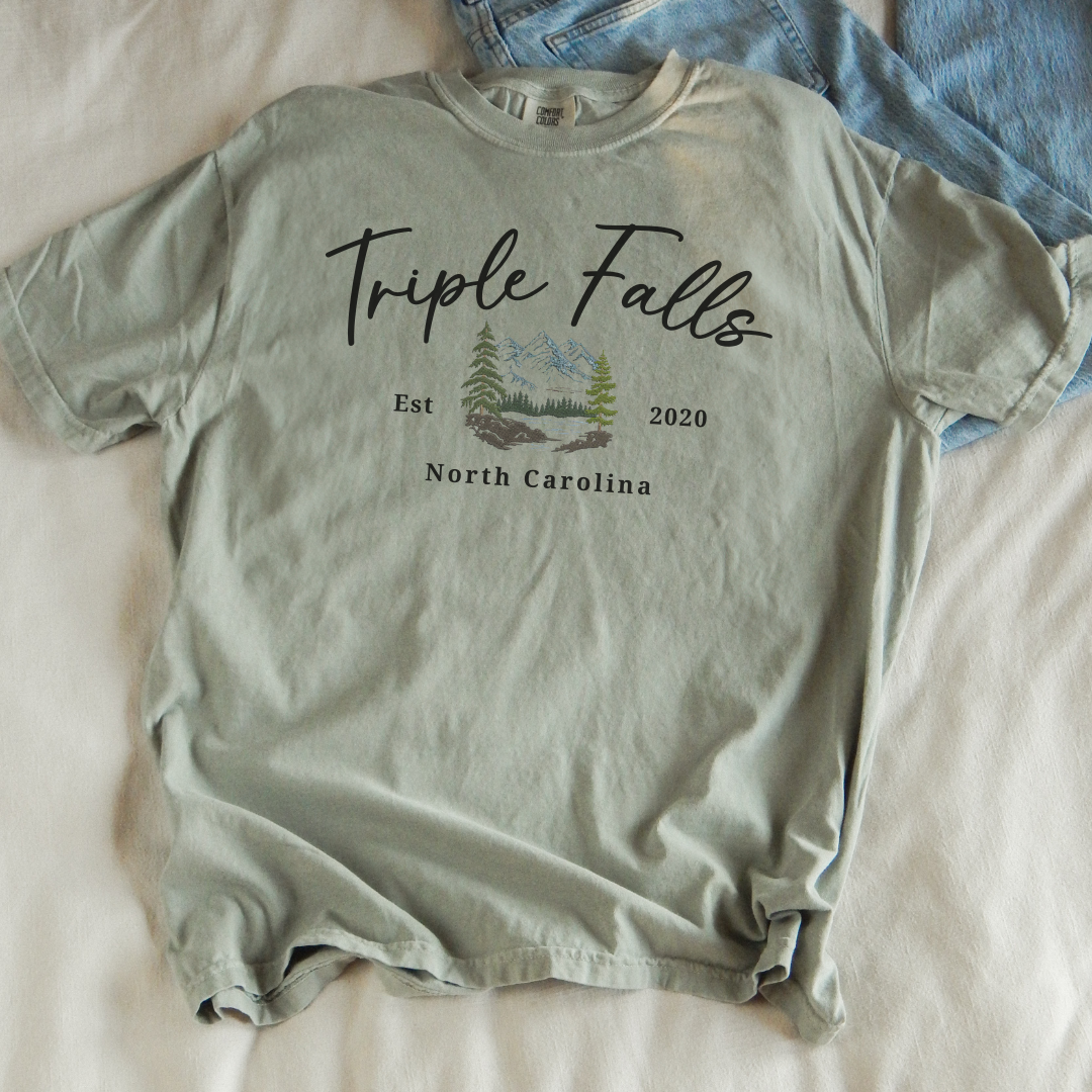 'Triple Falls' Embroidered T-Shirt (Kate Stewart's LICENSED Ravenhood® Collection)