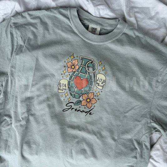 'Grenade' Printed T-Shirt (Kate Stewart's LICENSED Bittersweet Symphony Collection)