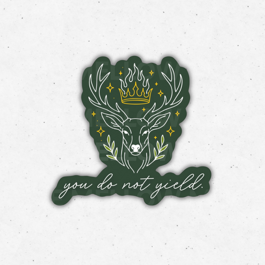 'you do not yield' Sticker (Licensed SJM/Throne of Glass Collection)