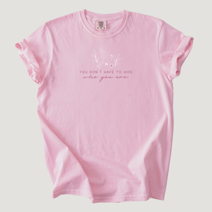 'You Don't Have To Hide Who You Are' Embroidered Design - Multiple Options (LICENSED Shield of Sparrows Collection)